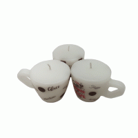 Kaarsen Kopje Koffie set van 3 stuks
