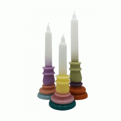  Color Design Kaarsen met Standaard set van 3 stuks