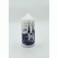 Kaars Delft blauw Oostpoort 60x130 mm