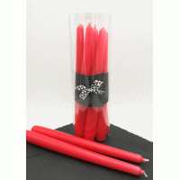 Dinerkaarsen Rood, Tafelkaarsen set van 8 stuks.