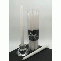 Dinerkaarsen Wit, Tafelkaarsen set van 8 stuks.