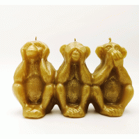 Apen Beeld Horen/Zien/Zwijgen  150x50x100 mm.