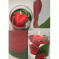 Drijfkaarsjes, Drijfkaarsen Hartjes, set van 3 stuks