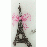 Valentijn kaarsen Romantische Eiffeltoren set van 2 stuks 