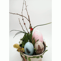 Pasen-Paasversiering, Paaskaarsen Eieren set van 4 stuks