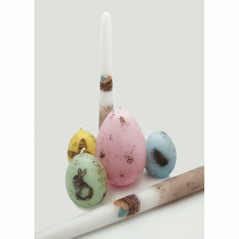 Paasdecoratie, Paaskaarsen set van 6 stuks