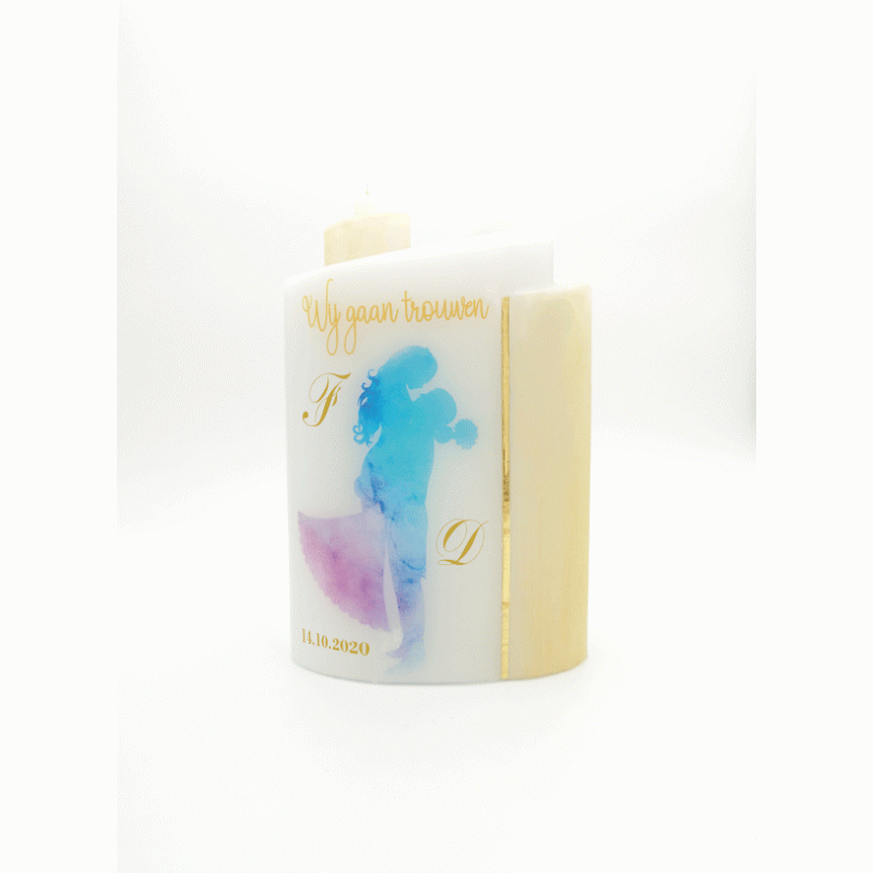 Trouwkaars Watercolor 150x60x200 mm