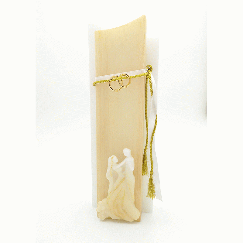 Huwelijkskaars met Gouden Ringen 