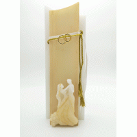 Huwelijkskaars met Gouden Ringen 
