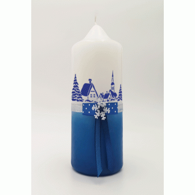 Kerstkaars Kerst Blauw