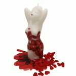 Cadeau Kaars Sexy Dame in rode jurk