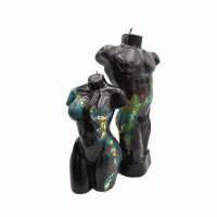 Sexy Mannelijke Torso Figuurkaars Mannelijke Figuur Kunstwerk Art object Naked Body Torso