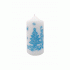 Kerstkaarsen Blauw Kerst set van 3 stuks