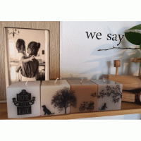 Interieur, Kaarsen Kubus Sweet Home set van 4 stuks