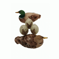 Paaskaarsen Eenden met eieren set van 5 stuks