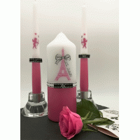 Valentijn Kaarsen Paris Rosé set van 3 stuks