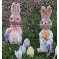 Paashazen De Beste Vrienden set van 2 stuks 26 cm.