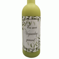 Verjaardag cadeau Flesvormige kaars van de Witte Wijn, 23 cm. Hoog