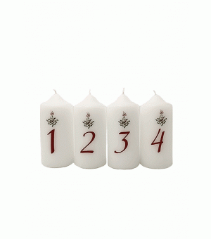 ADVENTSKAARSEN set van 4 stuks