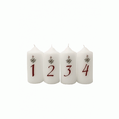 ADVENTSKAARSEN set van 4 stuks