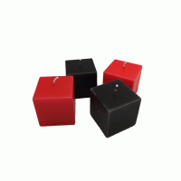 Kaarsen Kubus set van 4 stuks