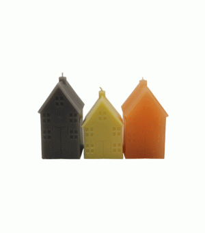Nederlandse Grachtenhuisjes Souvenir Kaarsen set van 3 stuks