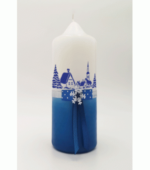 Kerstkaars Kerst Blauw